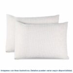 Almohada Luxor Home Relaxed Queen con tela Jacquard e hilos de cobre antimicrobianos